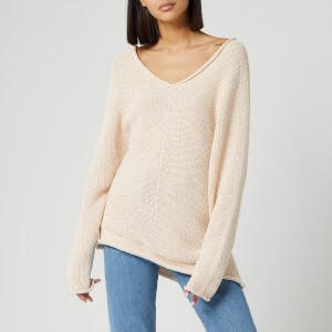 Free People Women's Bright Lights V Neck Jumper - Ivory