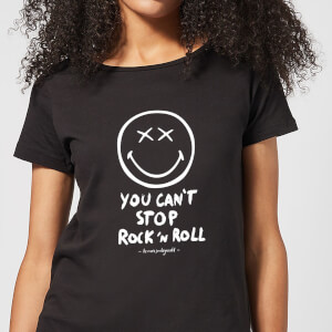 You Can't Stop Rock N Roll Women's T-Shirt - Black
