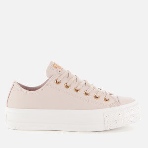 Converse Women's Chuck Taylor All Star Lift Speckled Ox Trainers - Platinum Violet/Rose Maroon