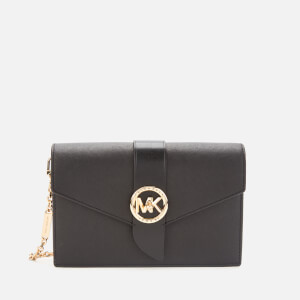 MICHAEL MICHAEL KORS Women's MK Charm Medium Wallet On Chain Cross Body Bag - Black