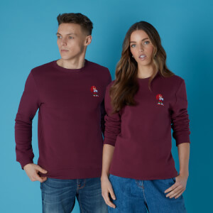 Sega Knuckles Retro Unisex Sweatshirt - Burgundy