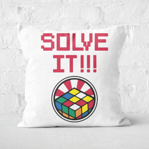 Solve It!!! Repeat Rubik's Cube Pattern Square Cushion