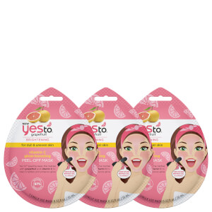 yes to Grapefruit Vitamin C Glow-Boosting Single Use Peel-Off Mask (Pack of 3)