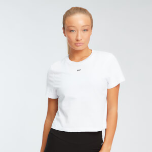 T-shirt crop MP Essentials pour femmes – Blanc