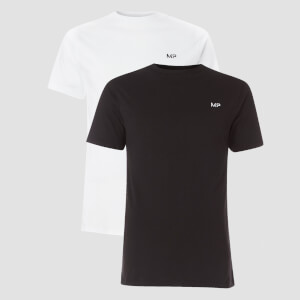 T-Shirt Essentials MP Pour Homme Lot De 2 - Noir / Blanc