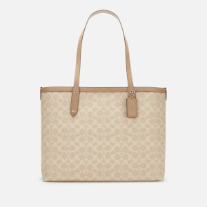 coach heather grey mini grab bag