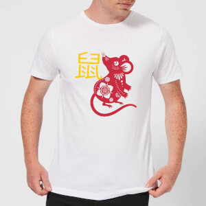 Chinese Zodiac Rat Men's T-Shirt - White