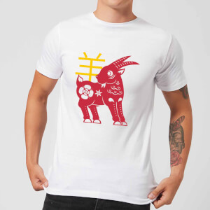 Chinese Zodiac Goat Men's T-Shirt - White
