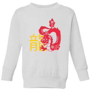 Chinese Zodiac Dragon Kids' Sweatshirt - White