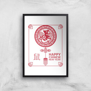 Happy Chinese New Year Red Giclee Art Print