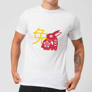 Chinese Zodiac Rabbit Men's T-Shirt - White