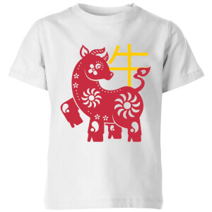 Chinese Zodiac Ox Kids' T-Shirt - White