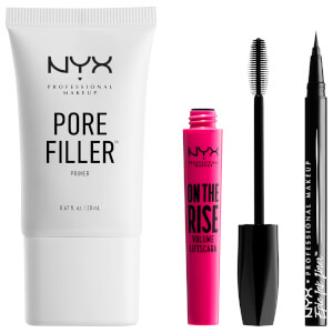 NYX Professional Makeup Vegan Essentials - Porefiller, Eye Liner and Mascara - Exclusive