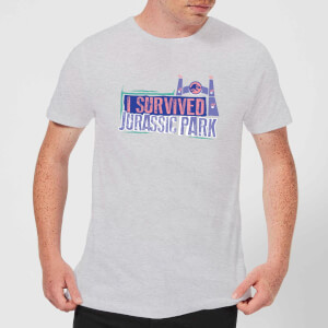 Jurassic Park I Survived Jurassic Park Men's T-Shirt - Grey