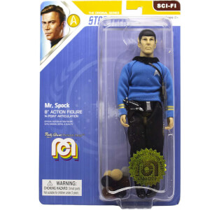 Mego Star Trek - Mr. Spock - Blue Shirt and Tribbles 8 Inch Action Figure