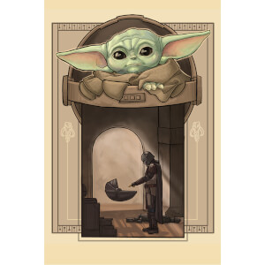 Star Wars The Mandalorian "First Sight" Lithograph by Karen Hallion