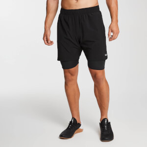 MP Men's Essentials 2-in-1 Training Shorts - Black