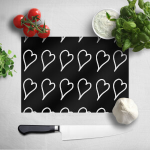 Scribbled Hearts Chopping Board