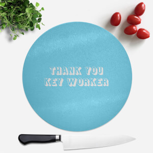 Thank You Key Worker Round Chopping Board