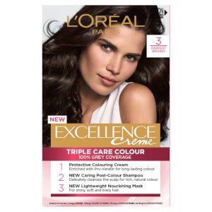 L'Oréal Paris Excellence Creme Permanent Hair Colour - Darkest Brown 3.0