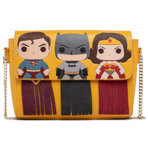 Loungefly DC Comics Pop Fringe Capes Crossbody Bag from I Want One Of Those