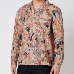 YMC Men's Rayon Cotton Floral Feathers 