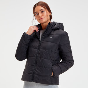 MP ženska vanjska odjeća lagana pernata jakna s kapuljačom koja se može pakirati – crna