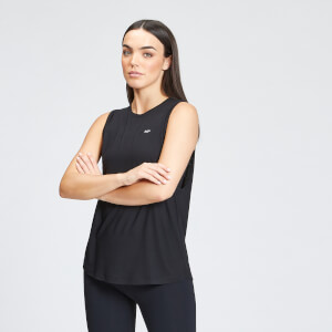 MP ženska majica bez rukava za trening s velikim izrezom Essentials – crna