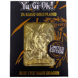 24K Gold Plated Yu-Gi-Oh! Blue Eyes White Dragon Card
