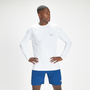 T-shirt d’entraînement à manches longues MP Infinity Mark Graphic pour hommes – Blanc