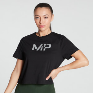 MP Women Gradient Line Graphic Crop T-shirt - Đen