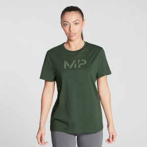 เสื้อยืดกราฟฟิคผู้หญิง Gradient Line รุ่น MP - สีเขียวเข้ม