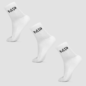 MP Men's Essentials Crew Socks - White (3 Pack)