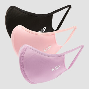 MP Curve 曲線系列 口罩（3 件裝）- 黑／天竺葵粉／丁香紫