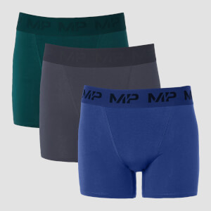 MP Men's Essential Boxers (3 Pack) - Deep Teal/Graphite/Intense Blue