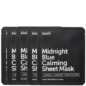 Dear, Klairs Midnight Blue Calming Sheet Mask (Pack of 5)