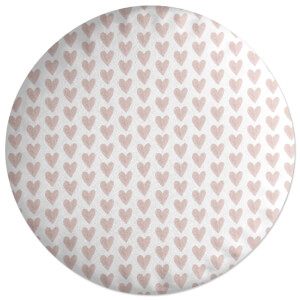 Decorsome Pink Hearts Round Cushion