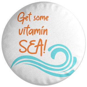 Decorsome Get Some Vitamin Sea! Round Cushion