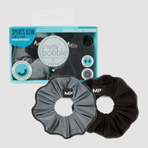 MP X Invisibobble® Reflective Power Sprunchie – Black/Ice สีฟ้า - 2 PACK