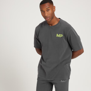 T-shirt oversize délavé à manches courtes MP Adapt pour hommes – Gris plomb