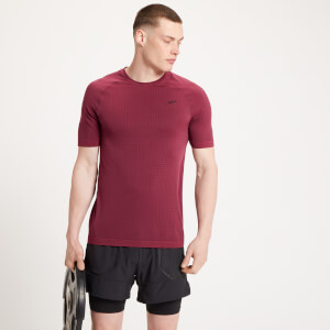 Мъжка безшевна тениска с къс ръкав Tempo Ultra — цвят мерло