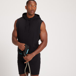 Sweat à capuche sans manches MP Dynamic Training pour hommes – Noir délavé