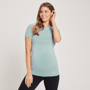 MP ženska bešavna majica kratkih rukava za trudnice – ledeno plava