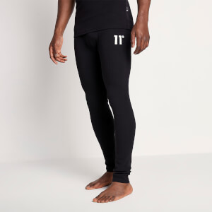 11 Degrees Men's Sustainable Loungewear Rib Pants - Black