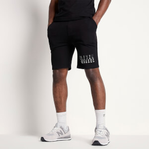 3D Embroidered Logo Sweat Shorts – Black