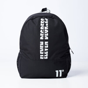 Unisex Printed Front Backpack - Black