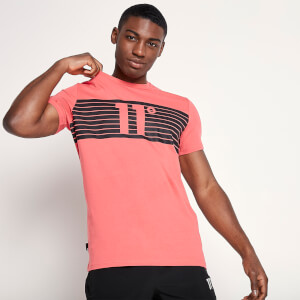 Men's Placement Stripe Logo T-Shirt - Imperial Red