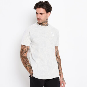 Men's Mist Muscle Fit T-Shirt - Vapour Grey/White