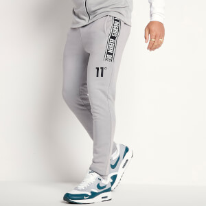 Men's Taped Joggers Skinny Fit - Silver/White/Black