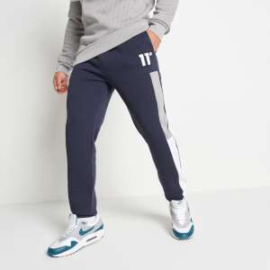 Colour Block Joggers Regular Fit – Navy/White/Silver
